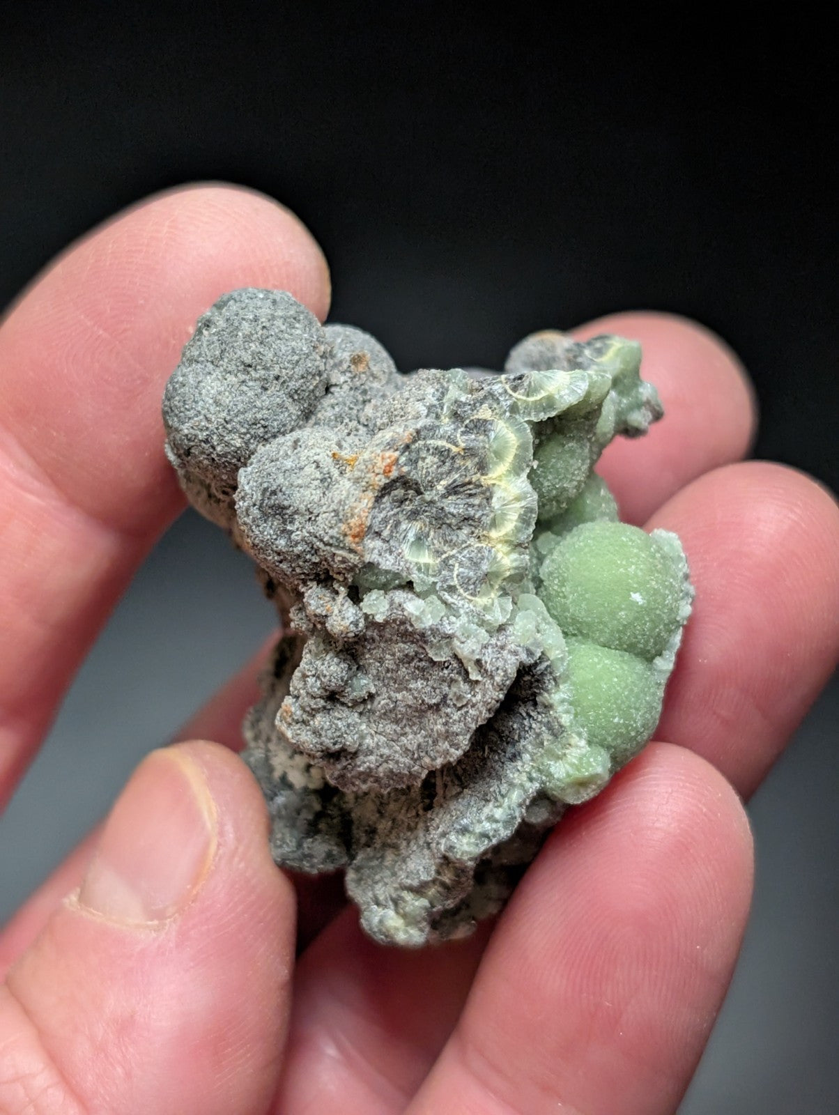 Wavellite w/ SiO2 Pseudomorphs , Mauldin Mountain, Montgomery Co. Arkansas, USA