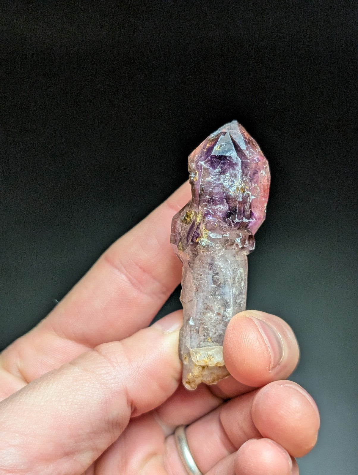 Rare Enhydro Shangaan Smoky Amethyst Scepter Quartz, Chimbuku Mine, Zimbabwe