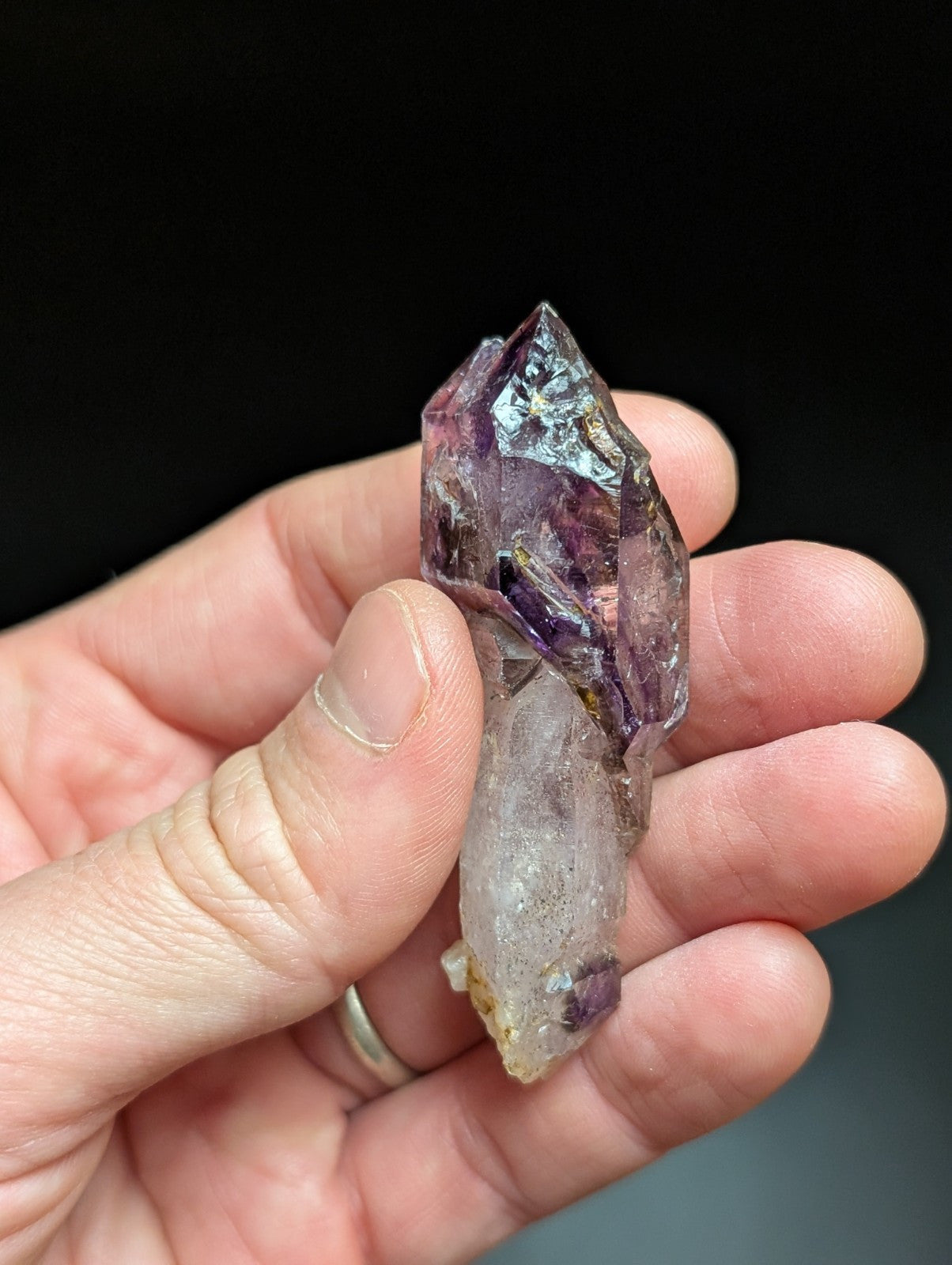 Rare Enhydro Shangaan Smoky Amethyst Scepter Quartz, Chimbuku Mine, Zimbabwe