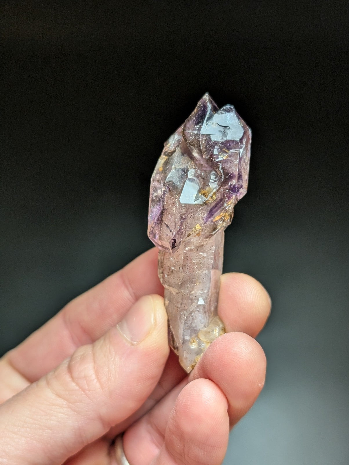 Rare Enhydro Shangaan Smoky Amethyst Scepter Quartz, Chimbuku Mine, Zimbabwe