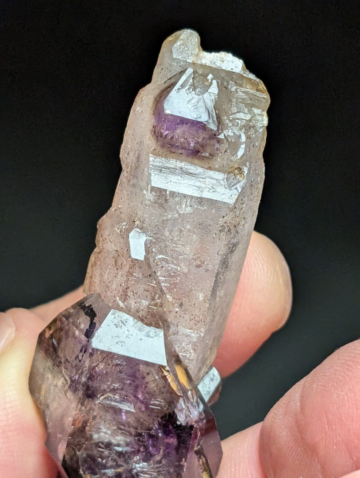 Rare Enhydro Shangaan Smoky Amethyst Scepter Quartz, Chimbuku Mine, Zimbabwe