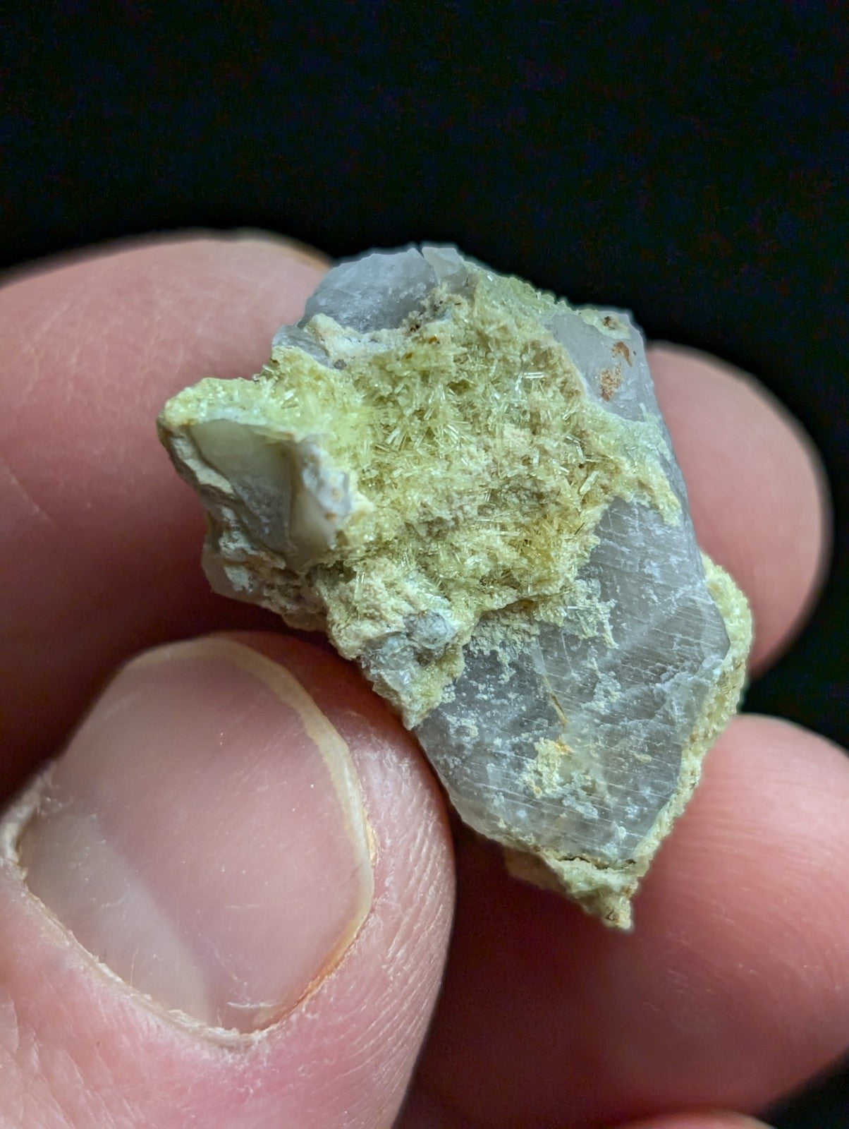 Yellow Wavellite with Variscite, Quartz - Rare Old Stock - Polk County, Arkansas