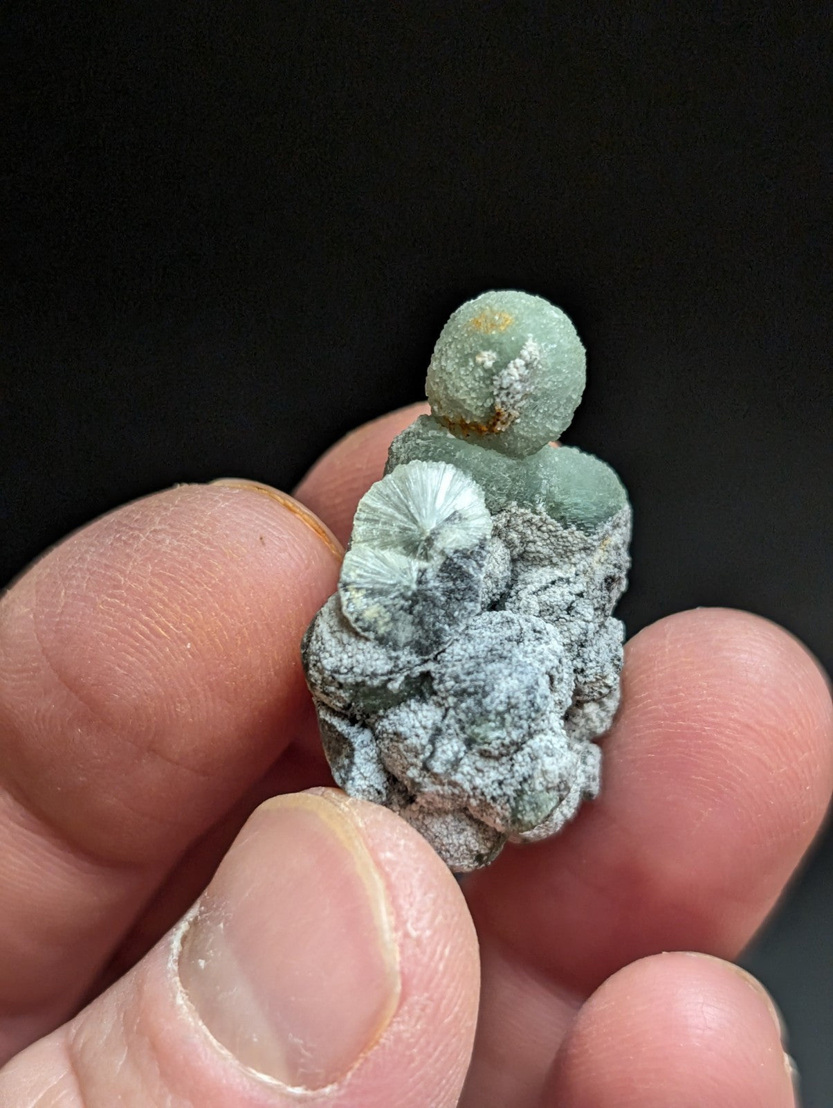 Wavellite w/ SiO2 Pseudomorphs, Mauldin Mountain, Montgomery Co. Arkansas, A++