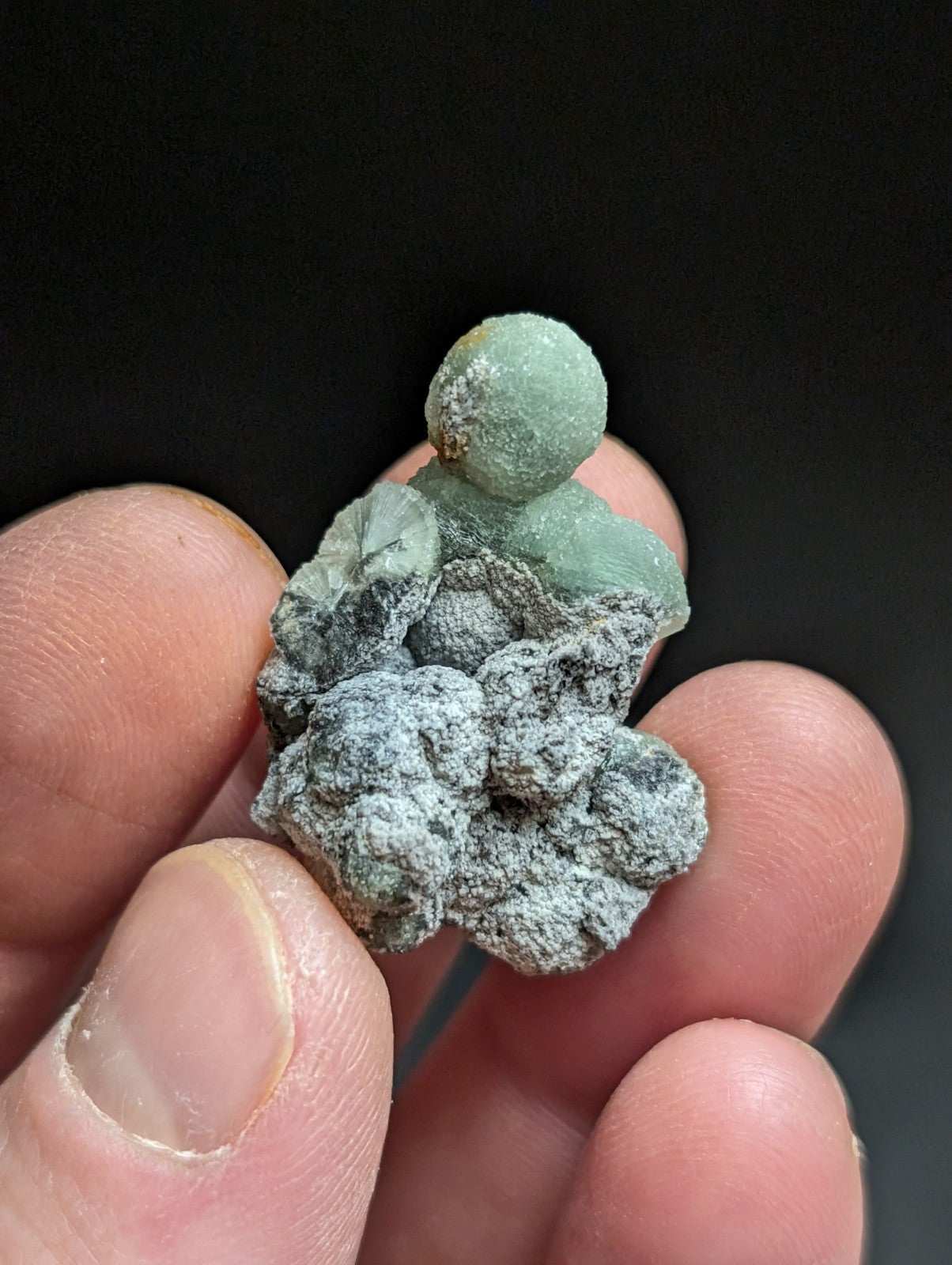 Wavellite w/ SiO2 Pseudomorphs, Mauldin Mountain, Montgomery Co. Arkansas, A++