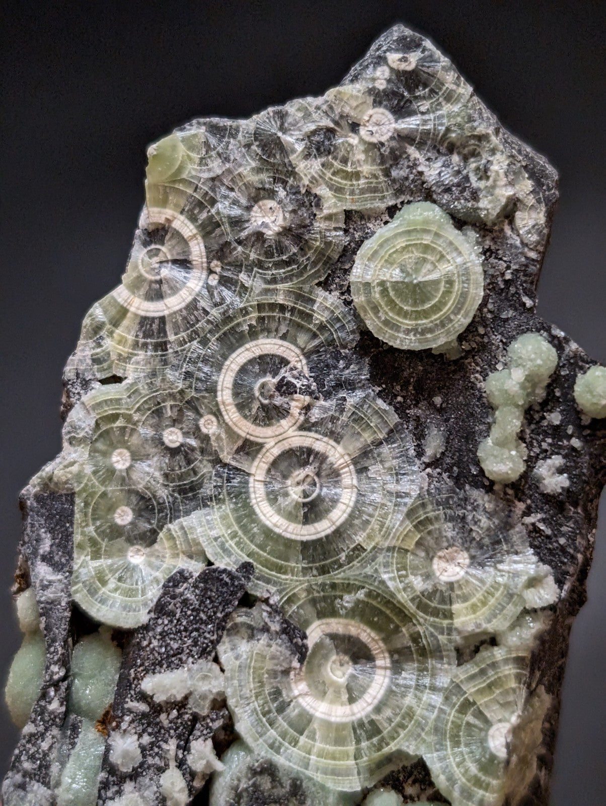 Wavellite w/ Large "Eyes", Mauldin Mountain, Montgomery County, Arkansas, USA