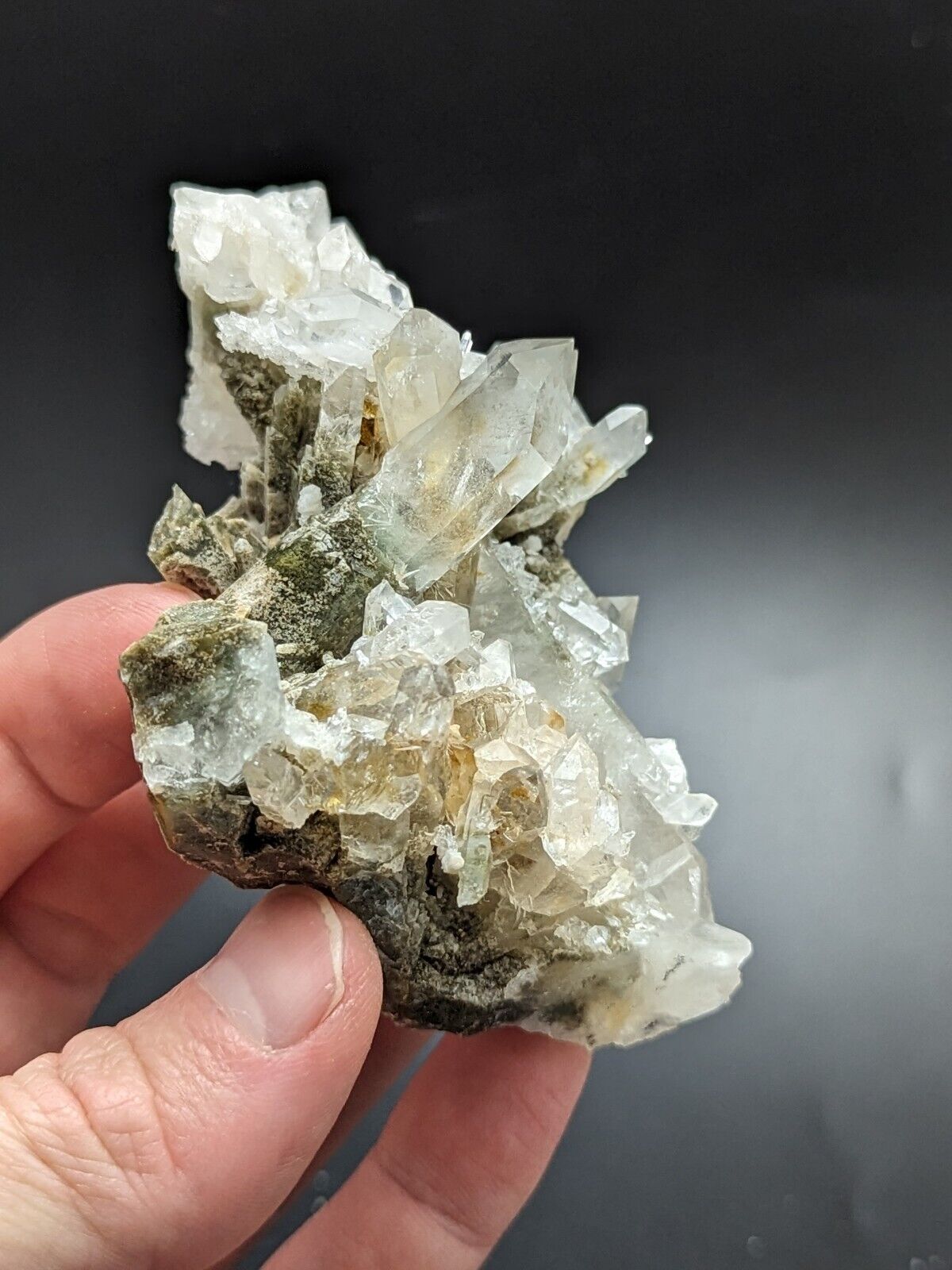 Fantastic Green Chlorite Quartz Crystal, North of Willis Mine, Paron, Arkansas