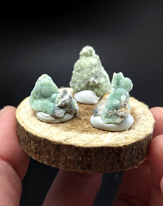 Set Of 3 Small Wavellites - Fantastic Old Stock - Mauldin Mountain, Arkansas