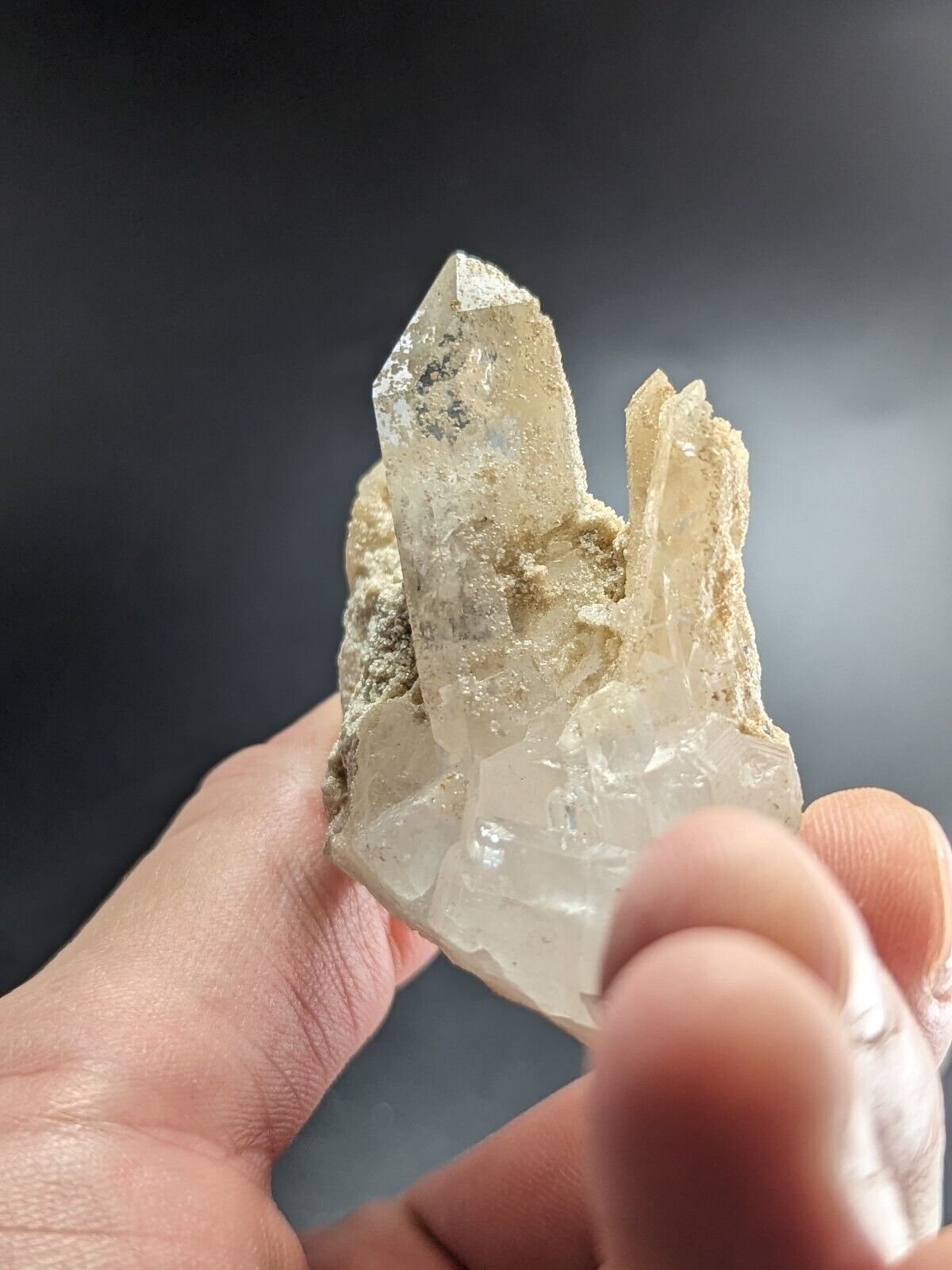 Amazing Jeffrey Quarry Quartz Crystal + Cookeite, Ultra Rare, Arkansas Old Stock