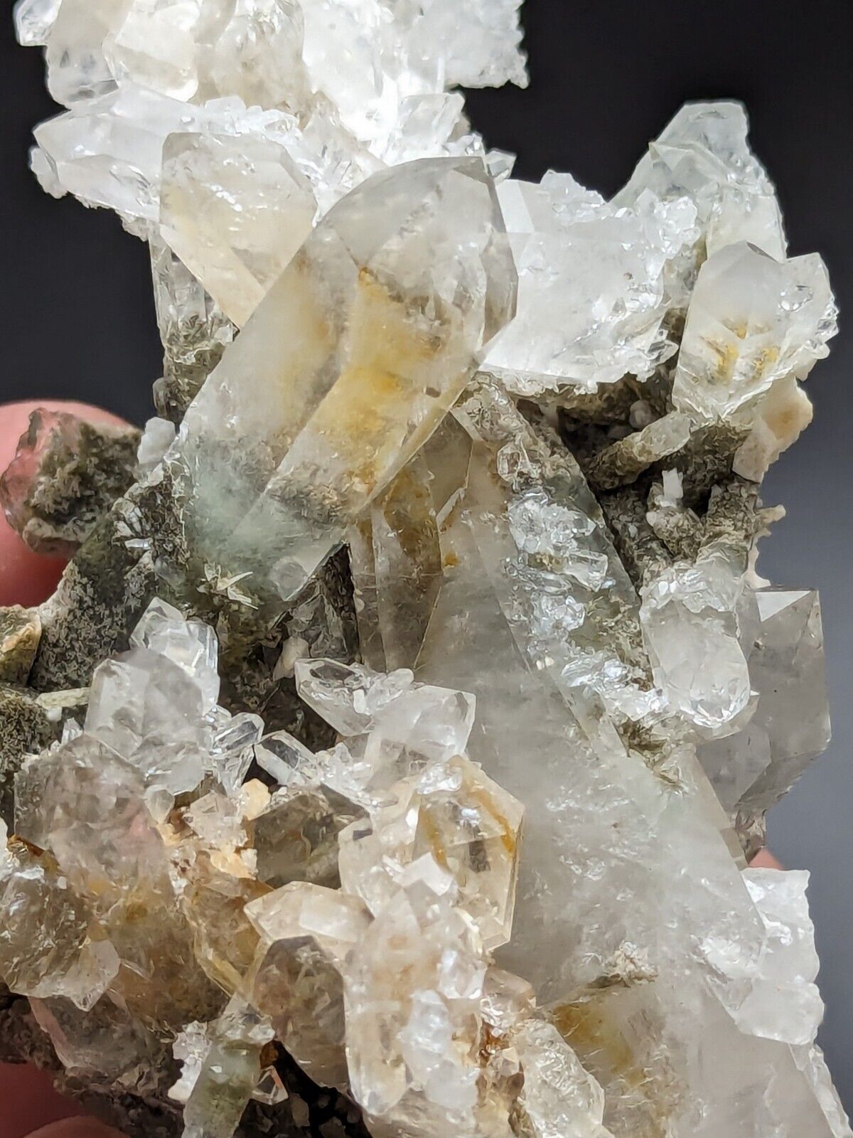 Fantastic Green Chlorite Quartz Crystal, North of Willis Mine, Paron, Arkansas