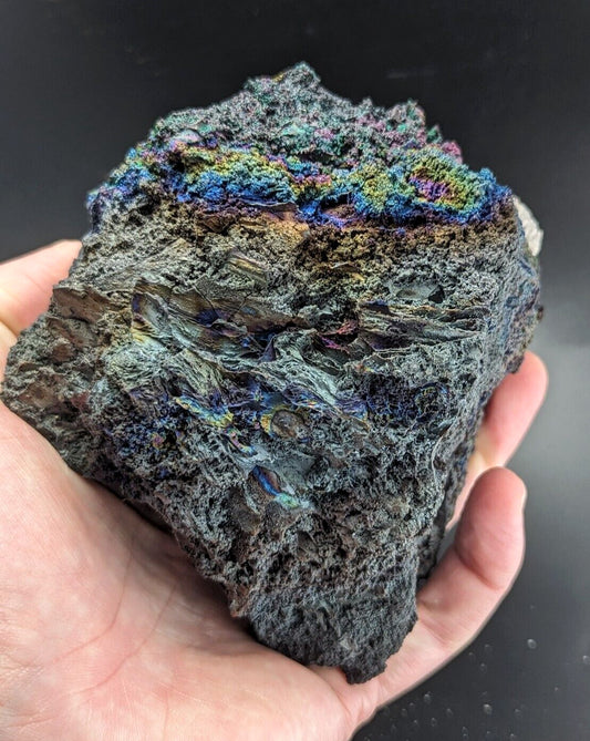 Turgite, Iridescent Hematite, on Quartz, Graves Mountain, Georgia Old Collection