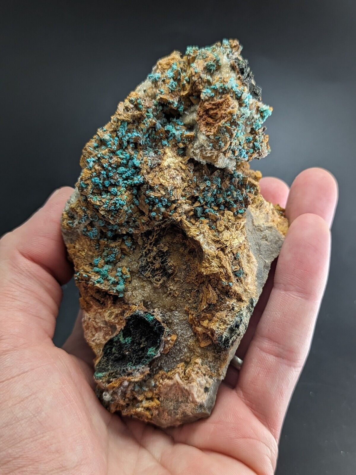 Very Rare, Aurichalcite and Selenite, Red Cloud Mine, Rush, Marion Co.  Arkansas