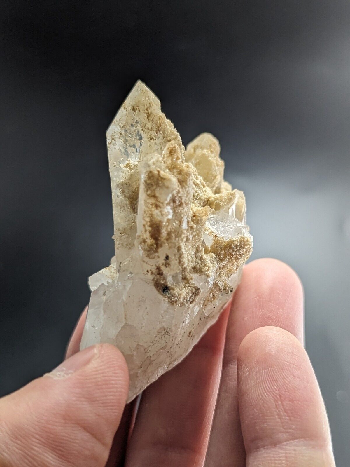 Amazing Jeffrey Quarry Quartz Crystal + Cookeite, Ultra Rare, Arkansas Old Stock