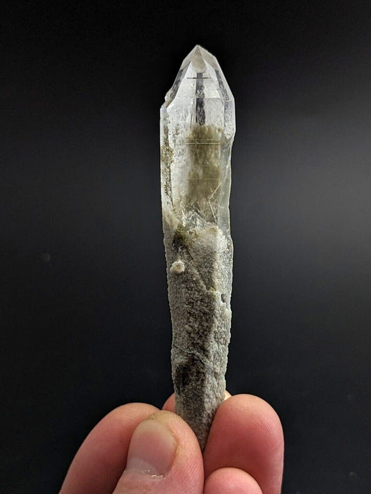 Fantastic Green Chlorite Quartz Crystal, North of Willis Mine, Paron, Arkansas