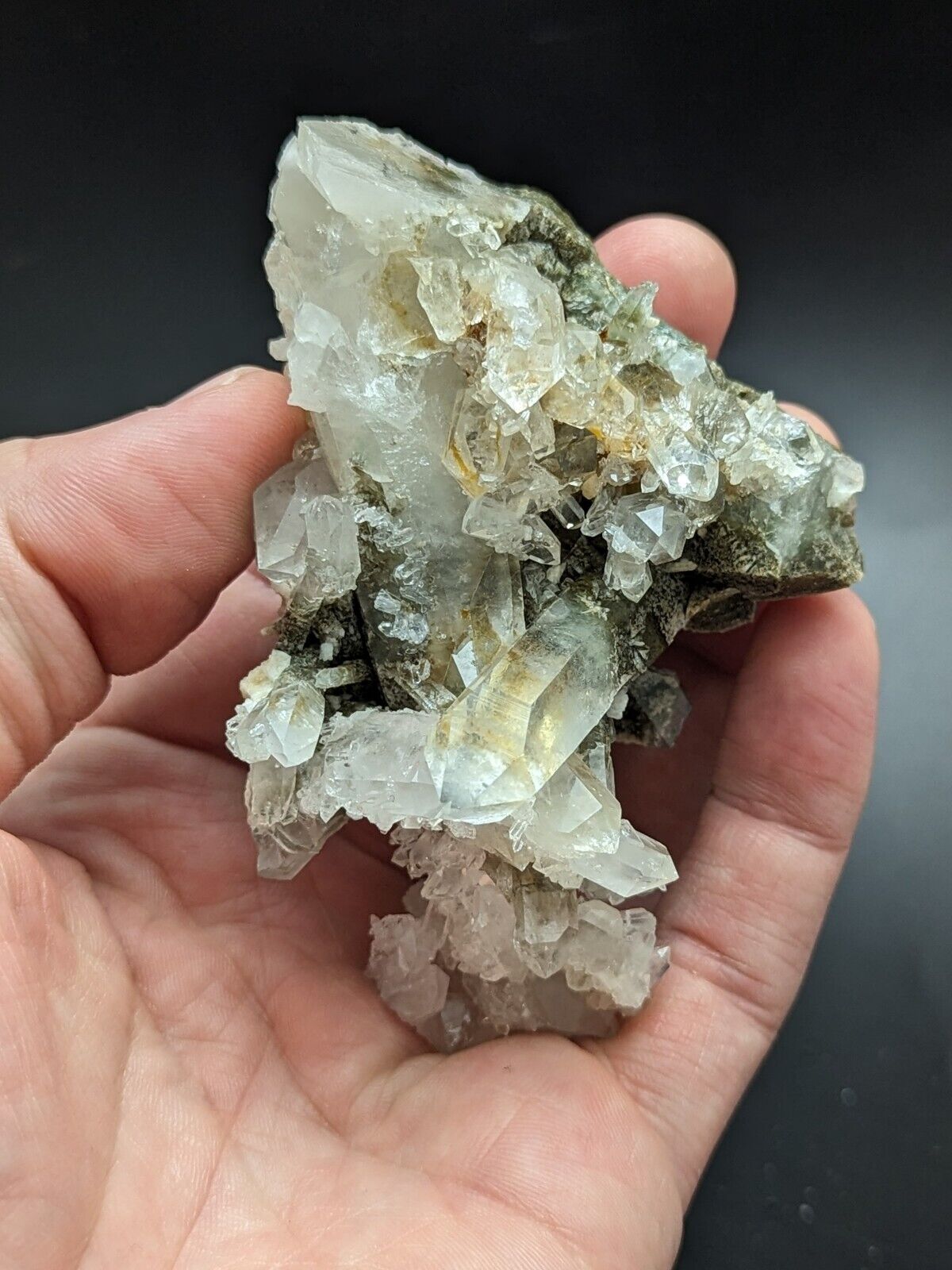 Fantastic Green Chlorite Quartz Crystal, North of Willis Mine, Paron, Arkansas