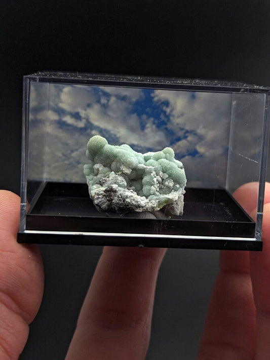 Wavellite - Unique Display w/ case - Old Stock - Mauldin Mountain, Arkansas