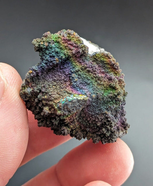 Turgite, Iridescent Hematite, on Quartz, Graves Mountain, Georgia Old Collection