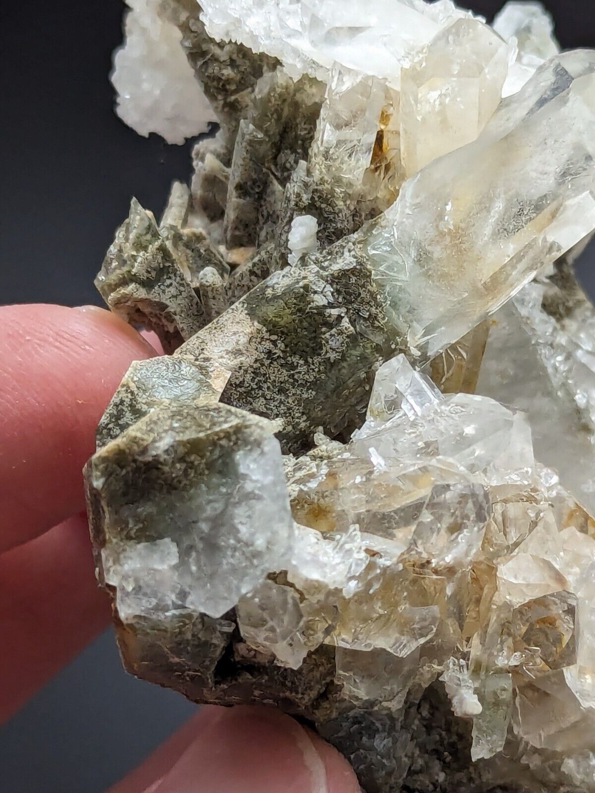 Fantastic Green Chlorite Quartz Crystal, North of Willis Mine, Paron, Arkansas