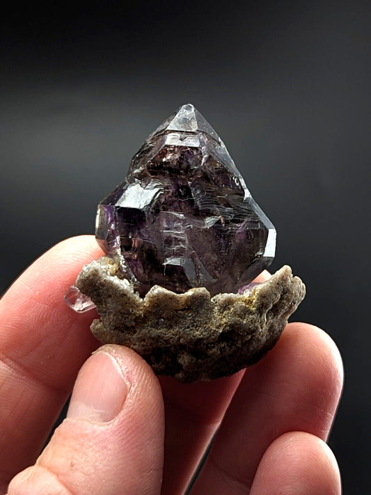 Shangaan Amethyst Scepter Crystal from Chibuku Zimbabwe, "Hatched Egg"