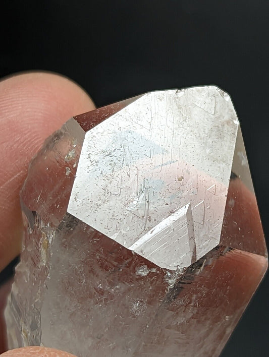 Record Keeper Quartz Crystal - Montgomery County, Arkansas, etched triangles